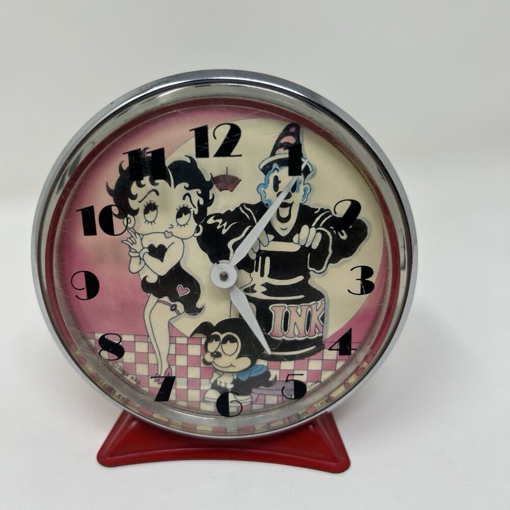 Betty Boop Vintage 1983 Desktop Clock